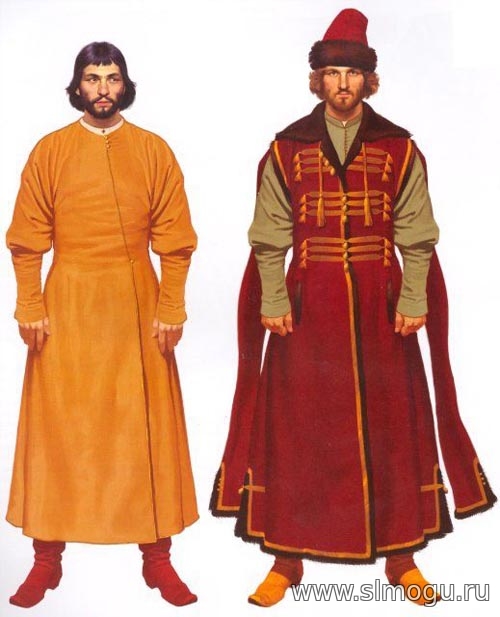 русская средневековая одежда